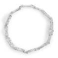 thumbnail image 3 of Haus of Brilliance 14K White Gold 3/4 Cttw Womens Round Cut Natural Diamond Pave Setting Rhodium Plated Paperclip Link Tennis Bracelet with Box Clasp w/ Latch (H-I Color, I2-I3 Clarity) - 7", 3 of 7