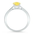 thumbnail image 2 of 1 ct Oval Cut Natural Citrine Solitaire 18K White Gold Womens Engagement Ring, 2 of 3