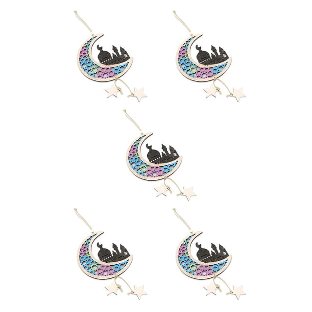 Monstrate Decoraciones de Ramadán, adornos colgantes para el hogar, suministros para fiestas, diseño de escena, adorno de pared, colgante de 03 5piezas