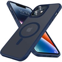 Magnetic Case for iPhone 11 Case [MIL-Grade Drop Tested & Compatible with MagSafe] Translucent Matte Back, Anti-Fingerprint Anti-Scratch Shockproof Phone 11 Case 6.1 Inch, Blue