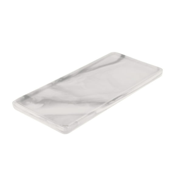 Clispeed Decorative Grey Ceramic Tray for Bathroom Vanity and Toiletries