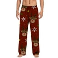 thumbnail image 5 of Conairie Christmas Pajama Pants for Men Wide Leg Funny Cute Print Lounge Pj Bottoms Pockets Casual Comfy Soft Sleep Pants Apparel RedConairieM, 5 of 5