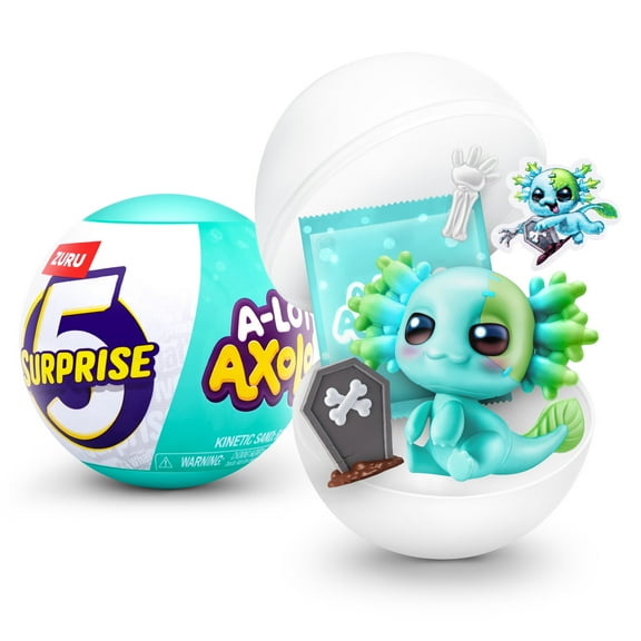5 SURPRISE A-LOT-A Axolotls Reveal Surprise Themed Novelty Unboxing Toy Collectible Mini's by ZURU