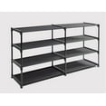 Mainstays 4Tier Shoe Rack Storage Organizer, Rich Black, 24 Pairs