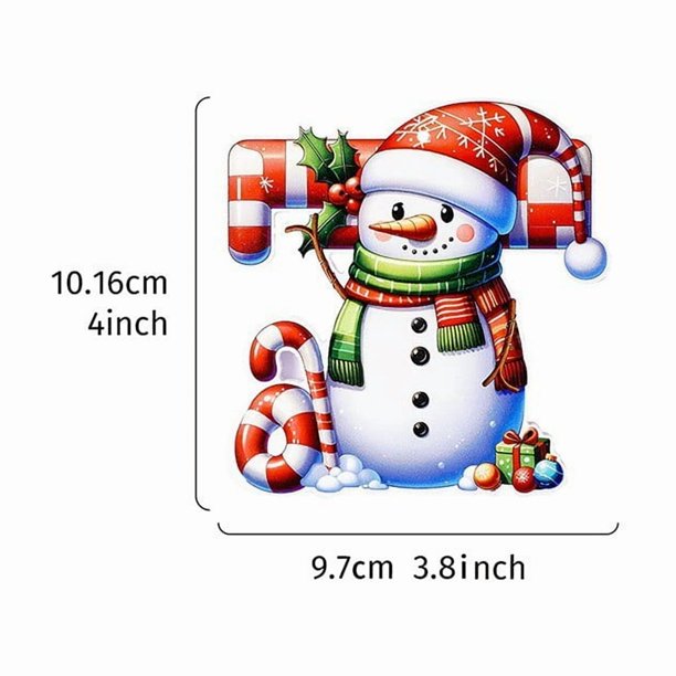 Acrylic 2D Christmas Cute Snowman Letter Hanging Decoration Christmas Festival Decoration Christmas Tree Pendant