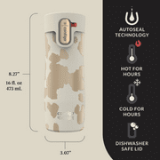 Contigo x Ally Love Autoseal West Loop Vacuum-Insulated Stainless Steel Travel Mug with Easy-Clean Lid, 16 oz, Oatmilk