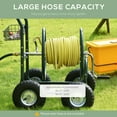 thumbnail image 4 of Outsunny Garden Hose Reel Cart, Hose Organizer with Wheels, Storage Basket, 4 of 10