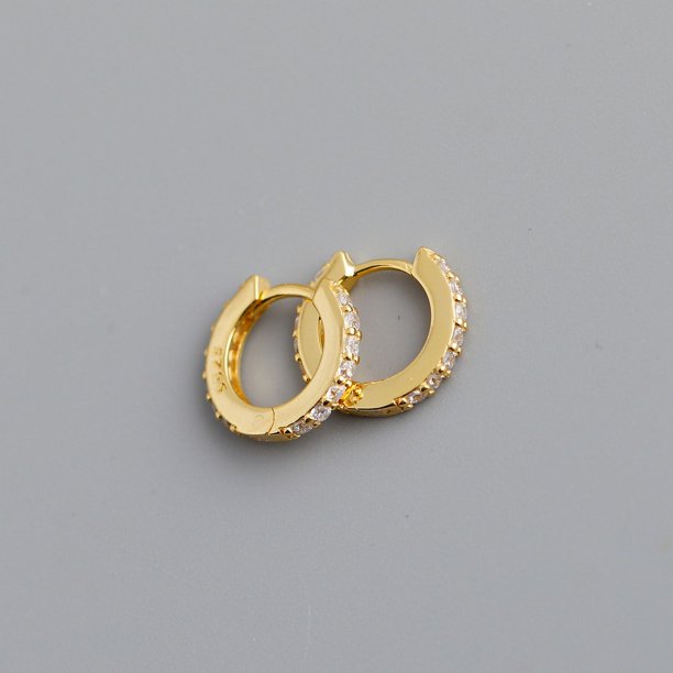 Pendientes de circonitas de color con microincrustaciones redondas de plata esterlina S925 de 7 mm para mujer de Europa y Estados Unidos