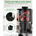 thumbnail image 3 of Cold Press Juicer - Slow Juicer Machines with 5.5" Feeding Chute, Masticating Juicer Fit Whole Fruits and Vegetables, Auto-cutting Auger, Easy to Clean (silver), 3 of 8