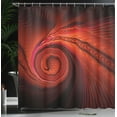 thumbnail image 4 of Ambesonne Spires Shower Curtain, Surreal Waves Spiral Art, 69"Wx70"L, Red, 4 of 5