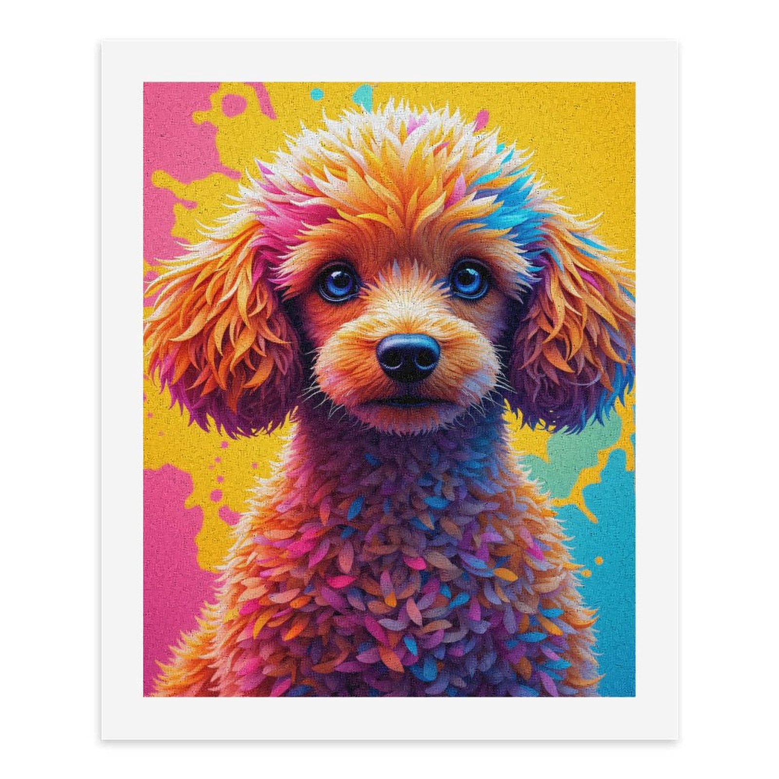 Paint By Numbers Kit for Adults Beginner - DIY Colorful Dog Vibrant Art Design Canvas Painting Kits for Adults, Frameless Paint By Number for Adults for Home Wall Decor 16x20 Inch