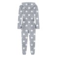 thumbnail image 4 of Hooded Jumpsuit New Women Long Sleeve Hooded Jumpsuit Pajamas Casual Winter Warm Romper Sleepwear Style B-44 Gray XL, 4 of 5