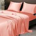 thumbnail image 6 of Kugisaki Satin Bed Sheets Sets Twin Size, 2 Piece Silk Bedding Sets with Silky Microfiber, 1 Twin Bed Sheet 1 Pillowcase, Breathable Cooling Smooth and Soft for Home Bedroom Hotel, 6 of 6