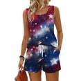 thumbnail image 2 of Matching Sets Women Clothing American Flag Graphic Two Piece Usa Sets Lounge Vacation Beach Airport Travel Outfits, 2 of 8