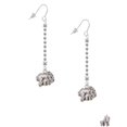 thumbnail image 2 of Delight Jewelry Silvertone Loved Elephant with Baby - Silver-tone Long Sparkle Dangle French Earrings, 2 of 4