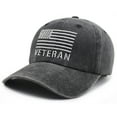 thumbnail image 2 of USA Flag Veteran Hat for Men Women, American Army Military Patriotic Hats, Funny Adjustable Embroidery Retired Baseball Cap, 2 of 7