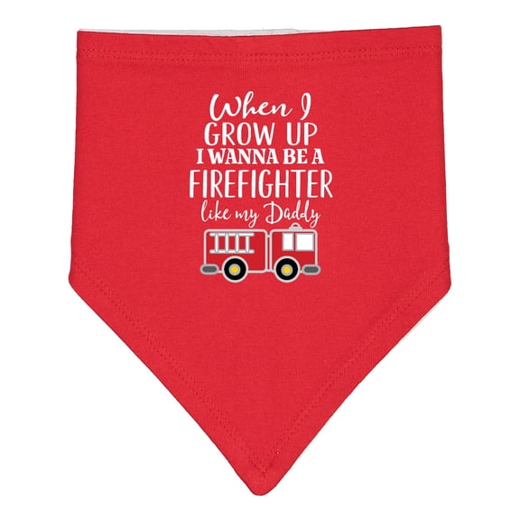 Inktastic Future Firefighter Like Daddy Baby Bandana Bib