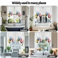 thumbnail image 6 of Red Yellow Blue Tulips Swag Valances for Windows 2 Pack Transparent Floral Botanical Flower Swag Kitchen Curtains 45 Inches Long Rod Pocket Short Window Treatment for Kitchen Bathroom 36"x45", 6 of 8