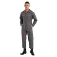 thumbnail image 3 of Zaldita Unisex Men Long Sleeve Coverall Mechanic Uniform Work Uniform Repairman Workwear Jumpsuit Dark Grey S, 3 of 7