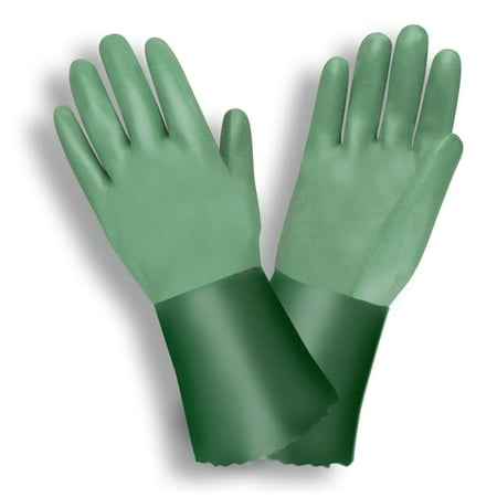 

12-Pack of Cordova 6872L Chem-Cor Green Double Dipped Neoprene Work Gloves Sandpaper Grip Interlock Lined 12-Inch Large