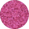 thumbnail image 1 of Ahgly Company Machine Washable Indoor Round Transitional Neon Pink Area Rugs, 3' Round, 1 of 7