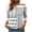 #431-Gray, variant on Neewe Womens Tops 3/4 Sleeve Shirts Round Neck Loose Casual Blouses Print Tshirts