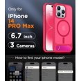 thumbnail image 2 of Funda con Soporte invisible Magnética, Delgada Mate, para iPhone 14 Pro Max, Rosa Intenso, 2 of 7