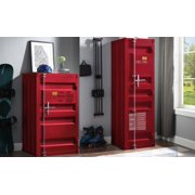 Contemporary Red Chest & Wardrobe Metal by Acme Cargo 35954-2pcs