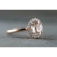 thumbnail image 2 of HeartsAndYou 1.5ct Natural Peach Morganite & Diamond Ring 100% REAL 14k SOLID Rose Gold Halo, 2 of 9