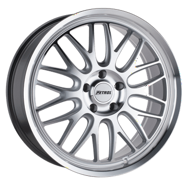Petrol Aluminum Rim P4C 17X8in Silver with Machined Face and Lip Finish, 1780P4C405115S76