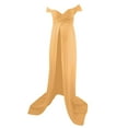 thumbnail image 2 of YMNXA Women's Maternity Dress Sleeveless Off Shoulder Solid Color Mesh Elegant Floor Length Pregnant Dresses For Photography,Yellow,Xl, 2 of 7