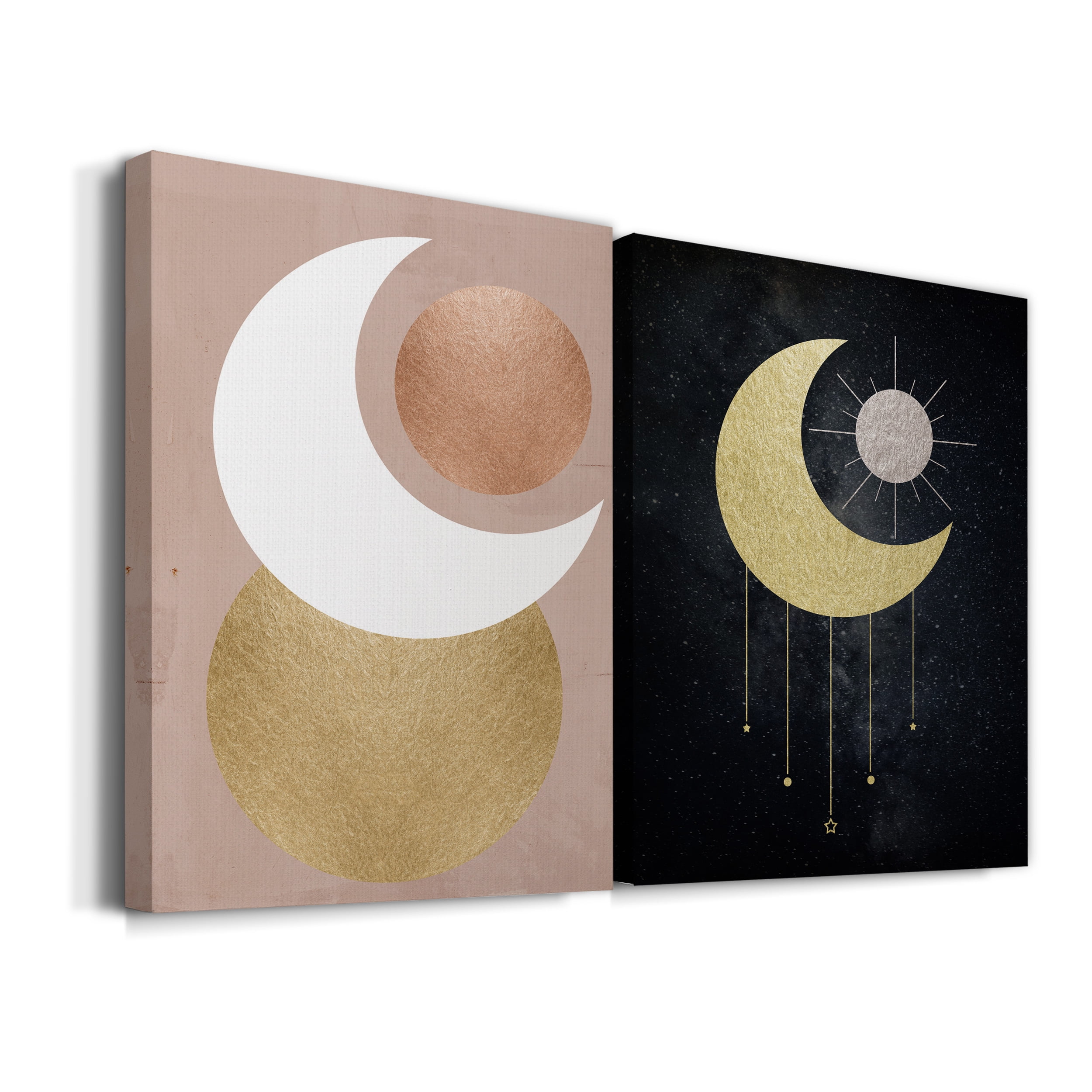 Lunar Mystic Premium Gallery Wrapped Canvas - Ready to Hang - Set of 2 - 24 x 36 Each