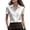 White, variant on Liweisiy Women's Stain Silk Blouse Collared Short Sleeve Button Down Shirts Summer Dressy Bussiness Office Tops Wine 2XL