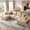 Light Yellow, variant on Domading 116” U shape Modular Sectional Sofa with Movable Ottomans, Modern Chenille Cloud Couches for Living Room , Dark Gray