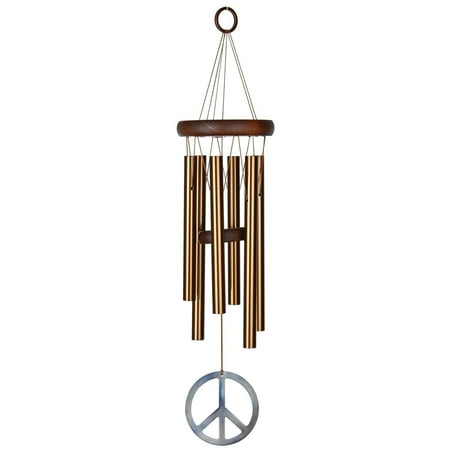 Woodstock Wind Chimes Signature Collection, Woodstock Peace Chime, 16'' Bronze Wind Chime WPCB