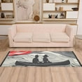 thumbnail image 2 of Yayeee Runner Rug for Bedroom 2'x6' Machine Washable Hallway Non Slip Mat, Black Illusionary Boat, 2 of 8