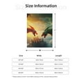 thumbnail image 5 of Hirioo Castle Red Green Sky Dragon for Flannel Blanket, Cozy and Warm Throw for Bed or Couch ,Perfect for All Seasons-60"x50", 5 of 6