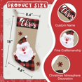 thumbnail image 2 of UYUH Christmas Stocking with Name, 18 inch Deer Gnome Santa Snowman Stockings, Burlap and Plaid Xmas Stockings for Family Kids, Holiday Decor, 2 of 6