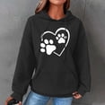 thumbnail image 2 of Fashion Waffle Long Sleeve Hoodies for Women Plus Size Cute Graphic Print Casual Pullover Sweatshirt Fall Winter Tops(Black,XXXL), 2 of 5