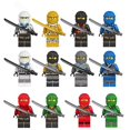 thumbnail image 1 of 12pcs Building Blocks Toys Small Particle Diy Ninjago Doll For Children Birthday, 1 of 1
