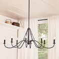 thumbnail image 4 of 8 Light Linear Chandelier In Homestead Style-18 Inches Tall And 20 Inches Wide-Textured Black Finish    -Traditional Installation Kichler Lighting, 4 of 8