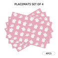 thumbnail image 3 of Placemats Set of 4 / 6, ghost pattern 4 Placemats for Dining Table Indoor/Outdoors Heat Resistant Washable Placemats 18" x 12", 3 of 8