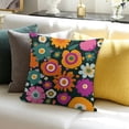 thumbnail image 3 of BANET Decorative Square Throw Pillow Covers Abstract Flower Sofa Pillow Covers Cushion Cases 20x20in, 3 of 5