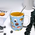 thumbnail image 5 of Yiaed Kawaii Sushi (2) Print Ceramics Coffee,Large Handle Design,Extra Large Tea and Coffee Cup for Office and Home Mugs, 5 of 6