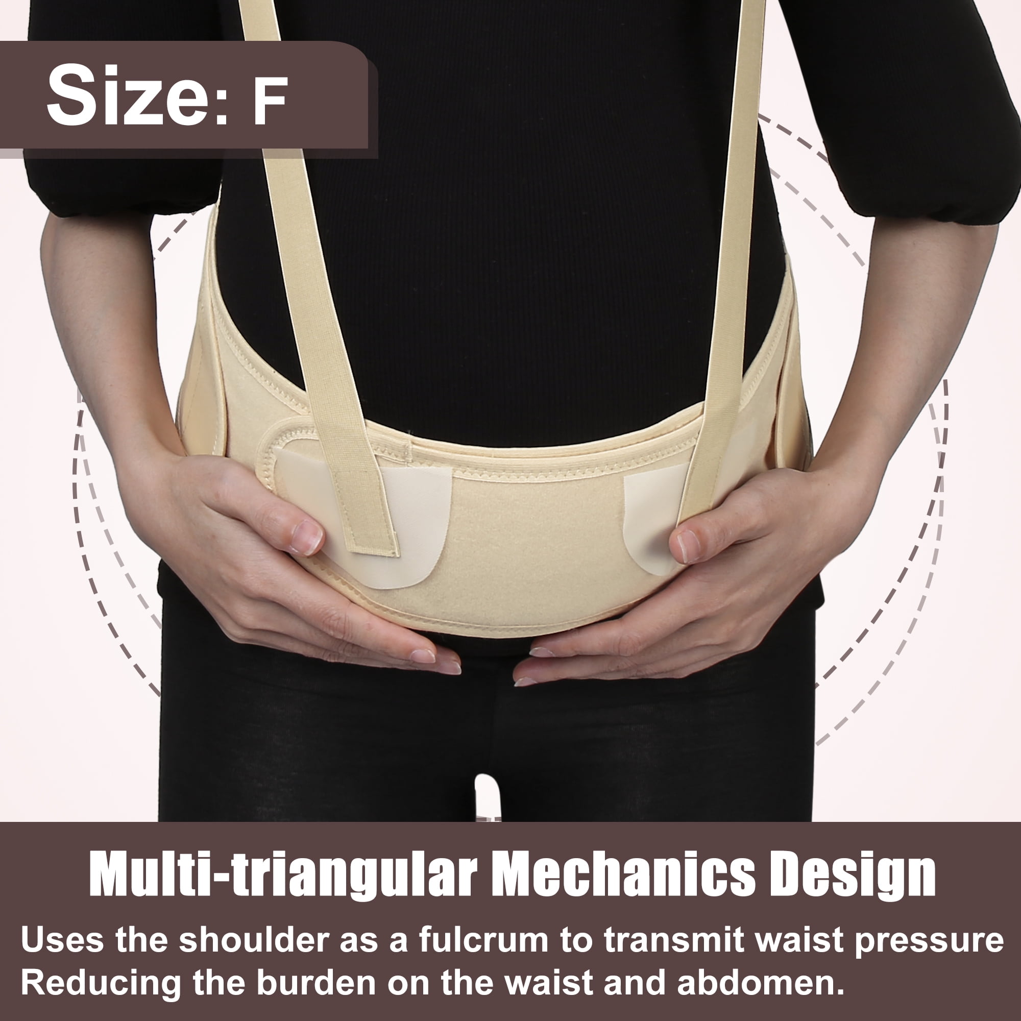 Unique Bargains Maternity Belt Abdomen Back Support Pregnancy Band Shoulder Strap