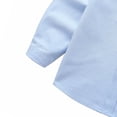 thumbnail image 5 of hoksml Boys Long Sleeve Solid Button Down Shirt Cotton Blend Casual Collared Top for School and Everyday Wear, 5 of 7