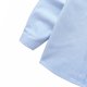 thumbnail image 5 of Camisa de Manga Larga Azul Claro Mujeres Unisex de Color Sólido con Botones con Detalles de Contraste Blanco para Niños Medio a Grande Blanco de Manga Larga para las Mujeres, 5 of 7