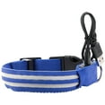 thumbnail image 2 of SPRING PARK Dual Fiber Shiny LED Dog Collar, USB Rechargeable Polyester Webbing Adjustable Glowing Pet Safety Collar, Reflective Light Up Collars, 2 of 7