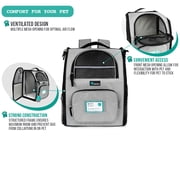 PetAmi Deluxe Pet Carrier Backpack, Light Gray