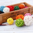 thumbnail image 3 of 12cs Wicker Rattan Balls Decorative Ball Orbs Table Decor, Wedding Party Decoration, Decorative Balls for Centerpiece Bowls,1.2", 3 of 6